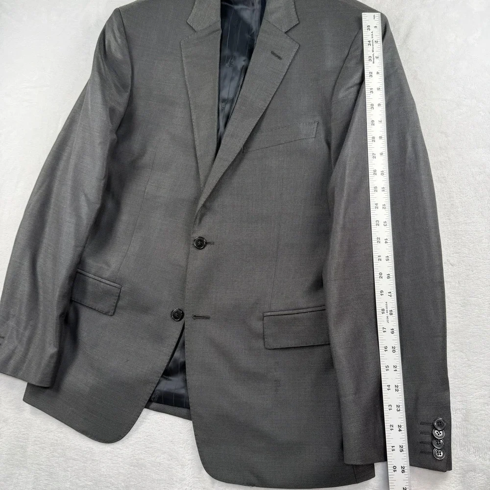 Versace Collection Silk Wool Blazer Men's 40L Birds Eye Medusa Lining Sport Coat